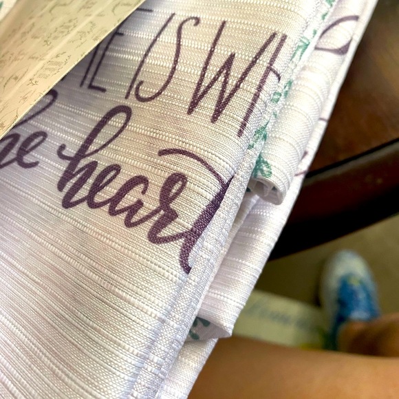 Fabric shower curtain with sayings and phrases on it.NWT,original packaging - Picture 7 of 9